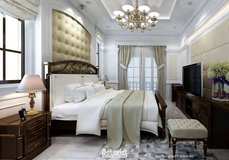 Thiết kế nội thất phòng ngủ biệt thự liền kề NT24551